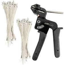 Metalinis kabelių kaklaraiščių pistoletas Kabelių kaklaraiščių replės su 200 nerūdijančio plieno kabelių kaklaraiščių pjovimo funkcija, skirta nerūdijančio plieno kabelių kaklaraiščių pjovimui, kabelių kaklaraiščių įrankis Kabelių kaklaraiščių pistoletas