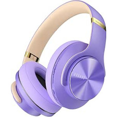 DOQAUS Wireless Bluetooth Over-Ear Headphones 90 Hours, Bluetooth Headphones Over Ear, Headphones Wireless with 3 Music Modes, Built-in Microphone, Dark Purple