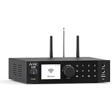Arylic A100 Wireless Full Digital HiFi Amplifier with FM Radio, 100W×2 WiFi and Bluetooth Audio Receiver, Supports AirPlay, Spotify Connect, Multiroom, Ideal for KTV, Home Theater and Broadcasting