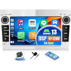 6G + 128G 8 Core Android 13 Car Radio CarPlay Android Car for Opel Astra Antara Vectra Corsa Zafira Meriva Combo 7 Inch IPS Car Radio with Screen Bluetooth GPS FM RDS WiFi SWC DSP/EQ Reversing Camera