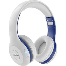 EarFun Children's Bluetooth Headphones, 85/94 dB Volume Control, HiFi Sound, HD Microphone, 40 Hours Battery, Foldable, Adjustable, Wireless Bluetooth Headphones for School/Travel/PC, White