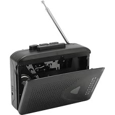 Retro kasečių grotuvas, nešiojamasis kasečių grotuvas, FM AM radijo imtuvas, 2 AA baterijos arba USB maitinimo šaltinis, 3,5 mm ausinių lizdas, asmeninis kasečių grotuvas, skirtas naudoti patalpose ir lauke