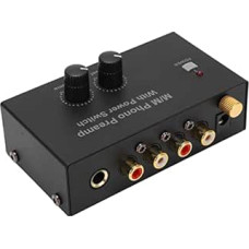 Amplifier, Phono Preamp RCA L R Input Output Level Turntable Volume Control EU Plug 100-240VAC PP500