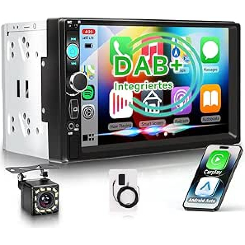 DAB/DAB+ 7 colių automobilinis radijas su belaidžiu 