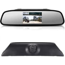 HD atbulinės eigos kamera + 4,3 colių automobilio galinio vaizdo veidrodėlis, IR naktinio matymo automobilinė kamera su 4,3 colių spalvotu ekranu, atbulinės eigos kamera, skirta 