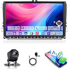 Carplay automobilinis radijas VW Passat B6 T5 Golf 5 6 Polo 6R Tiguan T5 Jetta Seat Skoda - 2+64G Android automobilinė stereofonija GPS WiFi FM/RDS radijas SWC Canbus Bluetooth EQ + atbulinės eigos kamera