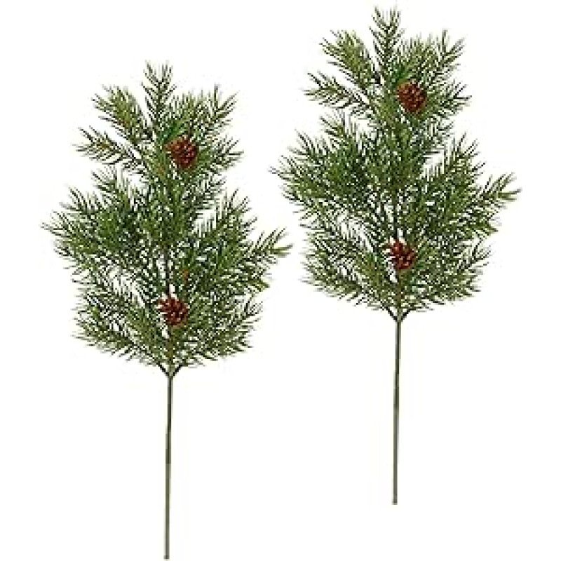 Dirbtinė eglės šaka su spurgomis Dirbtinė šaka Dekoratyvinė šaka Eglė Žalias spygliuočiai Dekoracijos Kalėdų dekoracijos Stiebas Dirbtinės šakos Aranžuotė Vainikas Vainikas Girlianda Šaka Kalėdos