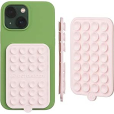 OCTOBUDDY Double - Double Sided Silicone Suction Cup Holder for Cell Phone - Hands Free Suction Cup Mount for Selfies and Videos - Compatible with iPhone and Android - 2.6