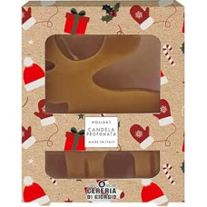 Kvepianti kalėdinė žvakė elnio formos - 10 cm aukščio - dramblio kaulo spalvos - su dovanų dėžute Cereria di Giorgio