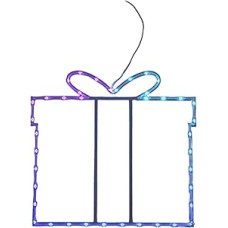 Well Home Weihnachtsbeleuchtung, Geschenkbox mit 40 RGB-LEDs und Controller, 42 x 0,6 x 45 cm