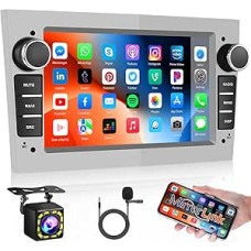 Hikity 1 + 32 GB Android Car Radio 2 DIN with Sat Nav for Opel Astra Corsa Antara, 7 Inch Touchscreen Radio with WiFi Bluetooth Hands-Free Kit FM RDS Mirror Link SWC USB Reversing Camera Dash Cam