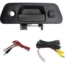 Tailgate Boot Handle with Reversing Camera, 170° Wide Angle Rear View Camera, Tailgate Door Handle Compatible with Nissan Navara D23 NP300, Black
