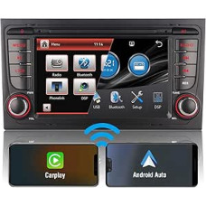 Car Radio with Bluetooth for Audi A4 B6 B7 S4 RS4 Sportback Radio Screen Compatibility Original Steering Wheel Controls Android Car Wireless Carplay Car Radio Carplay Navi DSP FM RDS Double DIN Radio