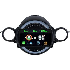 6G + 128G Android 14 Car Radio for BMW Mini Cooper R55 R56 2007-2013 Wireless CarPlay Android Car Camera + Mic Car Stereo DSP Mirror Link Bluetooth WiFi GPS FM/RDS SWC 9 Inch IPS