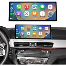 Ninetom Car Radio 12.3 Inch Touch Screen with Wireless Carplay and Android Car for 2015-2018 BMW X1 Series F48 with NBT System, Supports Mirrorlink, Camera, Navigation