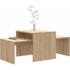Kušetės komplektas Sonoma-Eiche 100x48x40 cm - Holzwerkstoff, stapelbar & schachtelbar, als Kaffeetisch, Beistelltisch oder Telefontisch für Wohnzimmer & Lounge