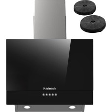 Juodos spalvos kampinis gartraukis 60 cm A++ 450 m³/h