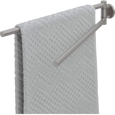 Tiger Noon Towel Rail with Two Swivel Arms Brushed Stainless Steel 4.9 x 7.8 x 45.3 cm