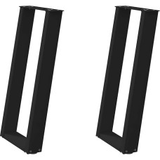 Modelis 4012780 Konsolinio stalo kojos iš juodo plieno 38 x 72-73 cm, skirtos konsoliniam stalui su išlyginamosiomis kojelėmis