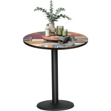 homewell φ70 x 72 cm Round Dining Table, Small Table Kitchen Table, Simple Small Table for Kitchen, Dining Room and Living Room, Made of Chipboard Dining Table