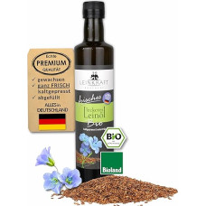 Skanus ekologiškas linų sėmenų aliejus 250 ml šviežiai spausto 100% vokiško linų sėmenų aliejaus - turtingas omega 3 ir lignanų, nefiltruotas - ekologiškas žalio maisto kokybės linų sėmenų aliejus