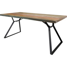 Massivmoebel24.de Stalas Rekultivuota mediena 180 x 90 x 76 cm Įvairiaspalvis lakuotas pramoninis #13