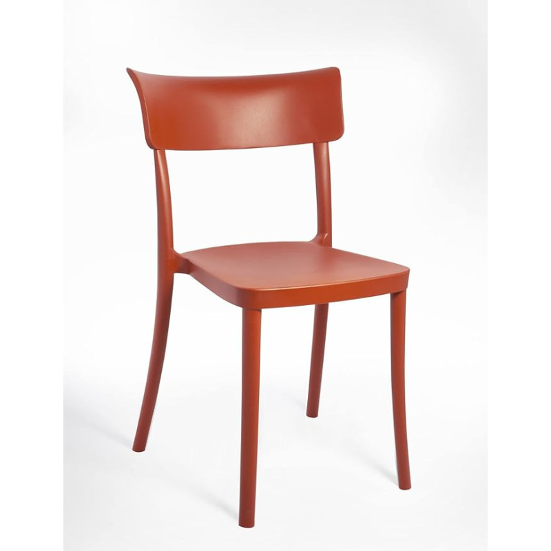 SARETINA Spalvinga polipropileno lauko virtuvės baro restoranas, sukraunamas 8 spalvų (4, rūdžių raudona)