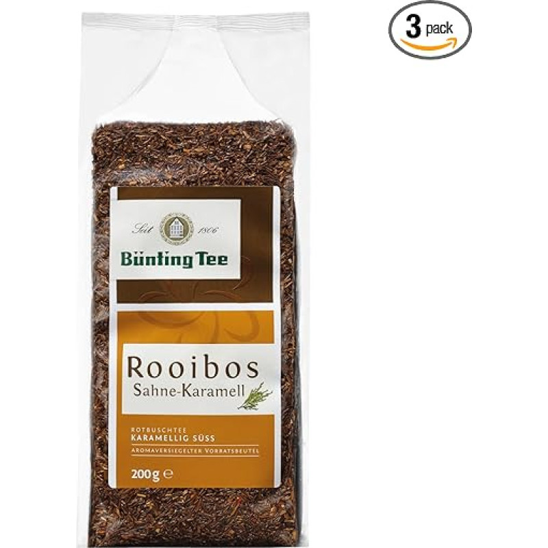 Bünting Tee Rooibos Cream Caramel 3 pakuotės - Rooibo arbata - 3 x 200g