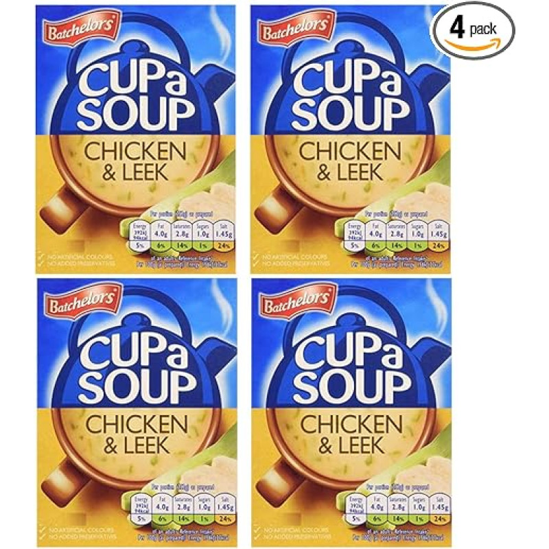 Bachelors Instant Cup A Soup Selection Tomate & Huhn Geschmack, 3 dėžutės