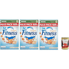 Nestlé Fitness Original Integrali, viso grūdo kviečių ir avižinių dribsnių dribsniai 3 x 625 g + itališka gurmaniška Polpa 400 g