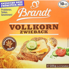 Brandt Whole Grain Rusks, Pack of 10 (10 x 225 g Pack)