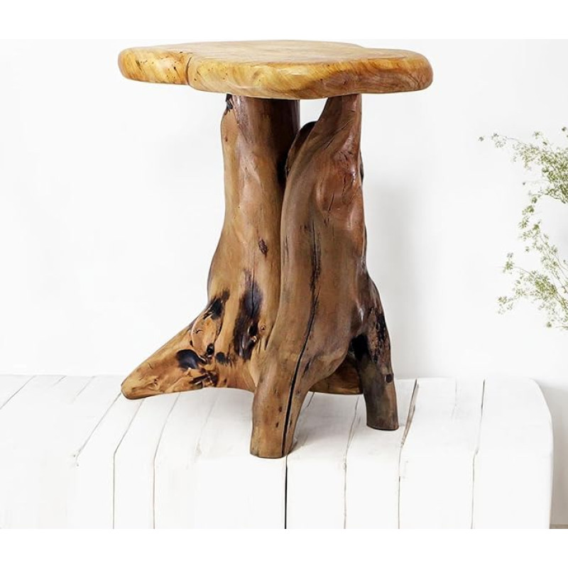 WELLAND kedro medienos šoninis stalas Rustic Primitive Natural Living Edge