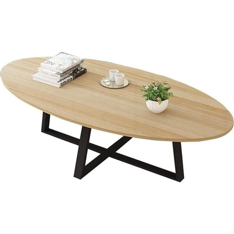 Šiaurės šalių medžio masyvo kavos staliukas, nedidelis butas, ovalus sofos staliukas, namai, svetainė, miegamasis, balkonas, derybų stalas, ilgis 39,4 colio, šviesus riešutmedis