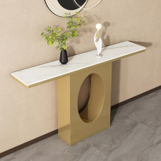 Eingangstisch - Moderner Konsolentisch für das Wohnzimmer, Kleiner Akzenttisch mit Metallbeinen, perfekt für den Flur oder hinter der Couch