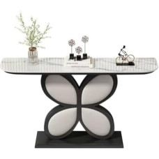 Prieškambario staliukas, siauras sofos staliukas už kavos staliuko, skandinaviško stiliaus prieškambario staliukas svetainei, prieškambariui, 120 x 30 x 80 cm (spalva: auksinė 2)