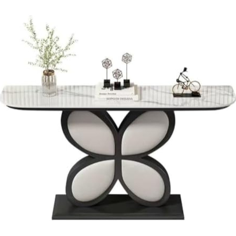 Prieškambario staliukas, siauras sofos staliukas už kavos staliuko, skandinaviško stiliaus prieškambario staliukas svetainei, prieškambariui, 120 x 30 x 80 cm (spalva: auksinė 2)