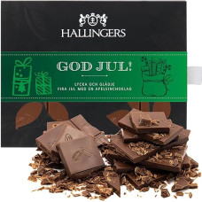 Hallingers God Jul, žalias - Svenska - švedų leidimas nenugriebto pieno šokoladas su apelsinais - rankų darbo, be alkoholio (dėžutė) - užpildyti advento kalendoriaus naujienas ir advento kalendorių | sveikinimai ačiū