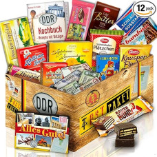 ostprodukte-versand Dovanų krepšelis Šokoladas DDR / Šokolado dėžutė XL / Dovanų idėja jos gimtadieniui