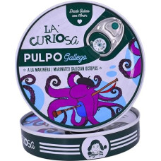 La Curiosa - Pulpo A La Gallega - 110g | Aštuonkojai alyvuogių aliejuje su rūkytais pipirais | Tapa