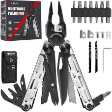 Rankinė vyrams, BIBURY Multitools, Lauko Multi Tool Faltbare Zange mit Verbesserter Schere & Schraubendreher, Edelstahl Multitools mit Nylontasche, Weihnachtsgeschenke für Papa