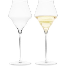 Josephinenhütte® Josephine N°4 šampano taurės [Taurė žinovams] - rankų darbo, pučiamos iš burnos - 2 taurių rinkinys šampanui - funkcionalus dizainas intensyviam aromatui