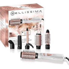 Bellissima My Pro GH18 1100 karšto oro modeliavimo lazdelė su keramika dengtais šepetėliais, 5 priedai lygiems ir blizgiems plaukams, švelnioms bangoms ir garbanoms kurti, 1000 W