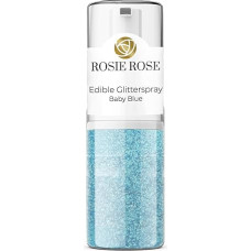 Rosie Rose Glitter Spray 5 g - without E171 | Edible Glitter Spray for Muffins & Cakes or Cakes - Cake Decoration | Rose (Baby Blue)