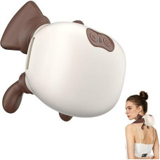 4D kaklo masažuoklis su šiluma, masažuoklis, Shiatsu kaklo masažuoklis, nugaros masažuoklis, 3 masažo nustatymai, 2 šildymo nustatymai, bioninis šildomas masažuoklis, namams, biurui, raumenų atpalaidavimui, nuovargio mažinimui