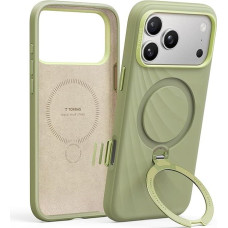 TORRAS Ostand Q3 Silicone Wind for iPhone 17 Pro Case (Premium Feel Upgrade) Top Liquid Silicone Durable (360° Magnetic Stand) Camera Drop Protection Mobile Phone Case for iPhone 17 Pro Case Green