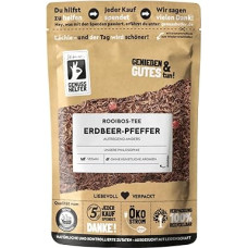 Bremer Gewürzhandel Rooibos arbata su braškėmis ir raudonaisiais pipirais, biri, vaisinė, pikantiška, aromatinga, idealiai tinka atsipalaidavimui, 100 g