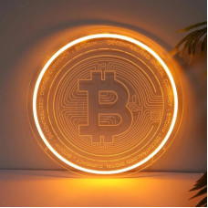 Bitcoin Trading Neon Sign Dimmable LED Money Neon Light for Shops & Wall Decoration USB Powered Cryptocurrency Sign for Man Cave, Playroom, Bar & Party Decoration