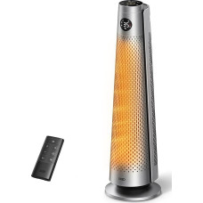 Dreo Fan Heater, Energy Saving, 2000 W Electric Heater with Remote Control, 25 dB Quiet, 120° Oscillation, Thermostat, 5 Modes, 3 Speed, 7x Protection, 12-Hour Timer, PTC Ceramic Fan Heater