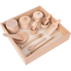 14 vienetų medinių sensorinių šiukšliadėžių įrankių Perkėlimas Darbas su medine dėžute Sensory Table Tools