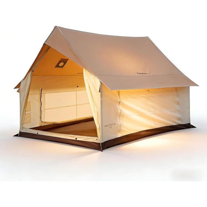 KingCamp Camping Tent 4-5 Person House Tent 210 g TC 150D Oxford Fabric PU3000 mm Waterproof Family Tent 8 ㎡ Large House Tent Lauko palapinė Camping, Glamping, Festivaliai, Šalys